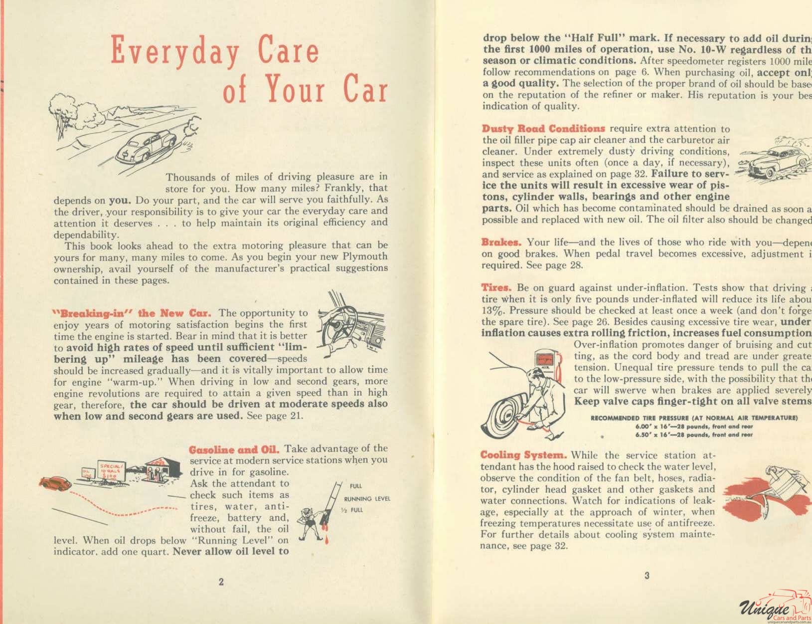 1948 Plymouth Owners Manual Page 22